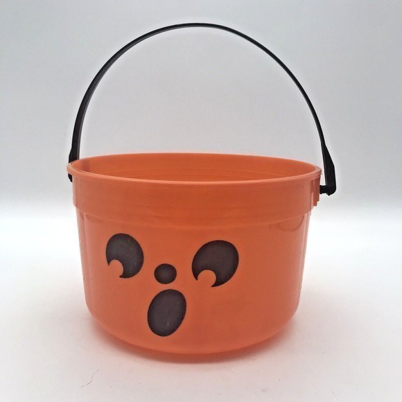 Vintage Plastic McBoo Jack O’Lantern Candy Bucket Pumpkin Trick Or Treat Pail‎ - Picture 2 of 12